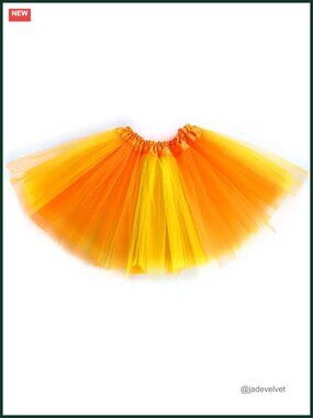 3-Layer Tulle Tutu Skirt for Girls Dance Costume Thanksgiving Turkey